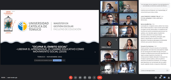 Estudiantes y Egresados del Magíster en Gestión Escolar Exponen en Seminario “Liderar para Liberar el Aprendizaje” junto al experto internacional Dr. Santiago&nbsp;Rincón-Gallardo